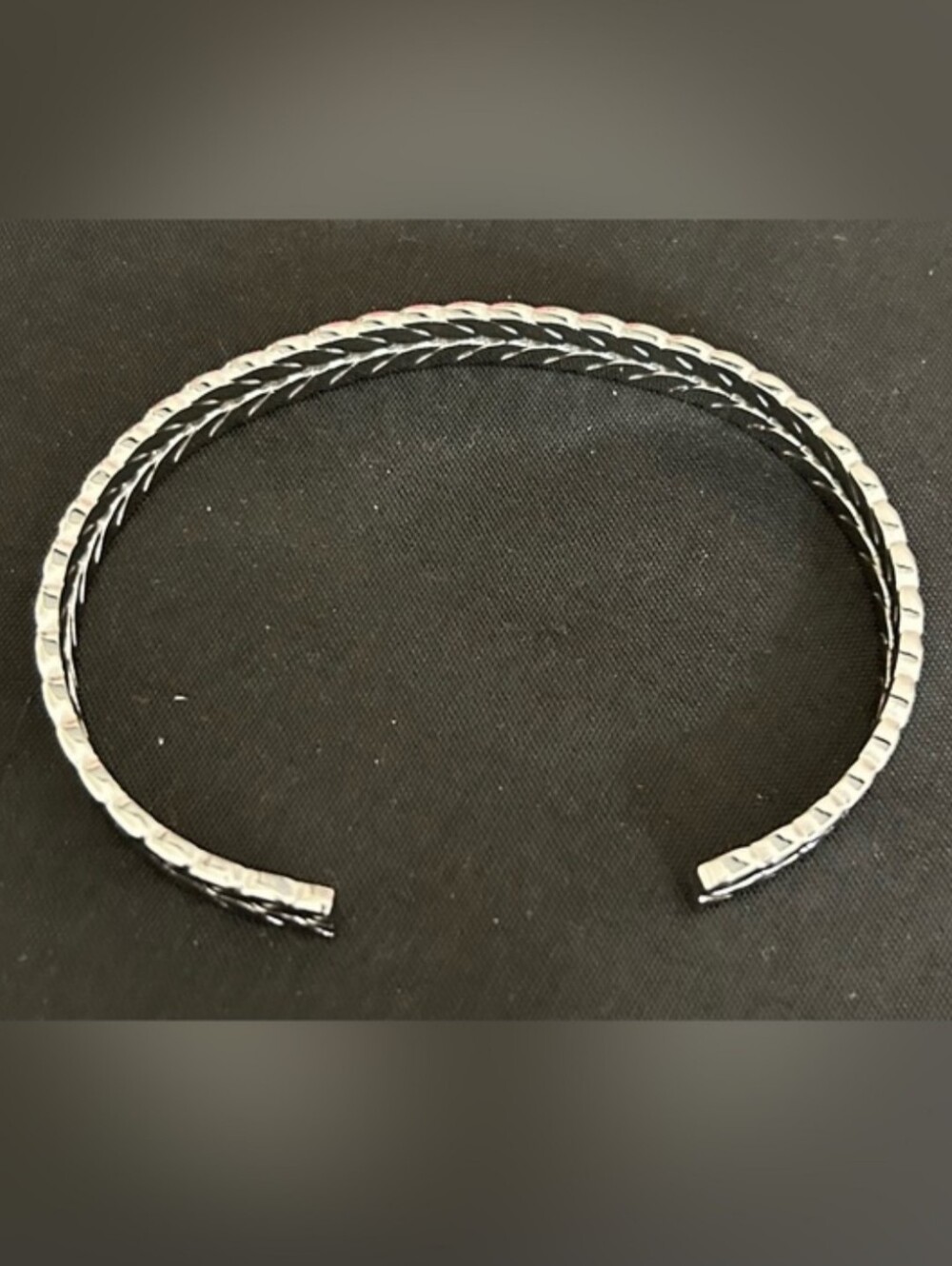 Silver-tone Braided Cuff Bracelet